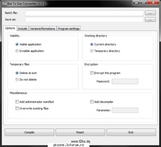 Convertor Bat>>ExE - Modifica fisierele bat(batch) in .exe(executabil) - Bind-er si convertor bat. to exe.